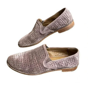 TRASK Ali Perforated Leather Suede Slip On Loafers Flats Women’s Size 7M